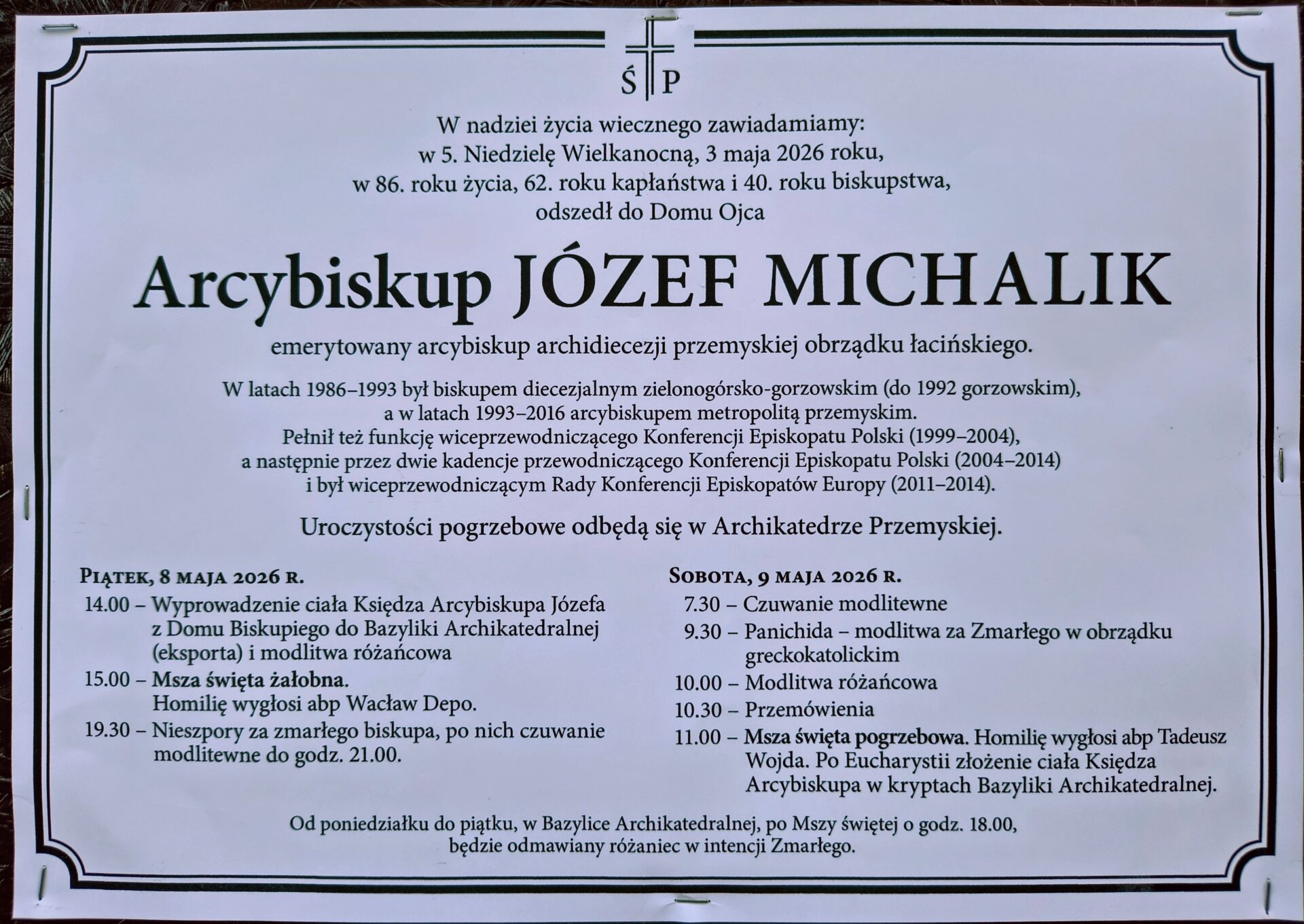Pogrzeb Abpa Józefa Michalika